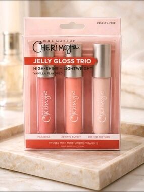 Max Makeup Cherimoya Jelly Gloss Trio Set Of 3 NWT